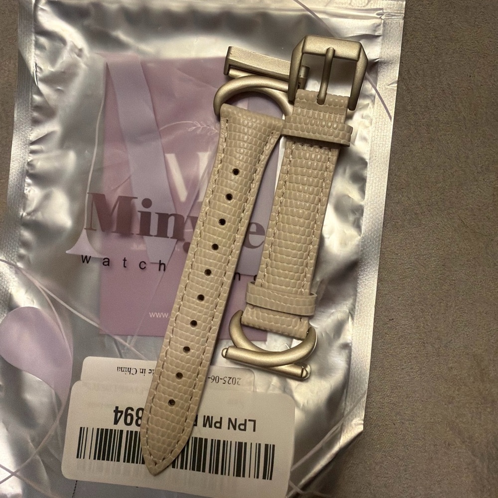 Cream Leather Watch Strap
